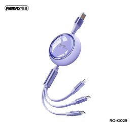 KABEL REMAX LINON SERIES 66W 3IN1 USB-C/MICRO/LIGHTNING RC-C029 PURPLE