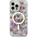 GUESS IPHONE 14 PRO MAGSAFE FLOWER IML GUHMP14LHCFWST TRANSPARENT