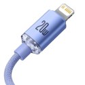 KABEL BASEUS CRYSTAL USB-C/LIGHTNING 20W PD 2M FIOLET/PURPLE