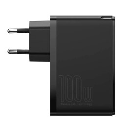 ŁAD SIEC BASEUS GaN2 PRO 2xUSB+2xUSB-C 100W CZARNA/BLACK