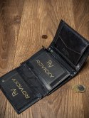 Pionowy, zgrabny portfel męski z dobrej jakości skóry naturalnej RFID — Pierre Cardin
