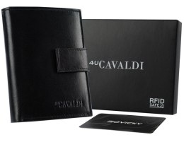 Pojemny, zapinany portfel męski ze skóry naturalnej, RFID — Cavaldi