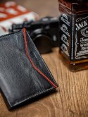 Skórzany portfel z kontrastowym przeszyciem — Always Wild
