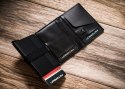 Skórzany portfel w wersji mini z podajnikiem kart i ochroną RFID — Peterson