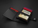 Skórzany portfel w wersji mini z podajnikiem kart i ochroną RFID — Peterson