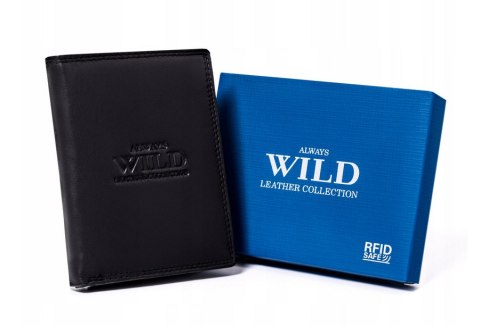 Męski, skórzany portfel bez zapięcia zewnętrznego — Always Wild