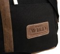 Skórzana, męska torba na ramię z kieszonką zewnętrzną — Always Wild
