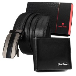 Elegancki zestaw prezentowy z paskiem i portfelem — Pierre Cardin