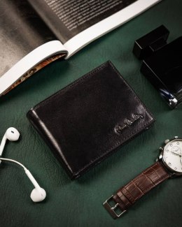 Wyjątkowy zestaw męski z paskiem i portfelem — Pierre Cardin