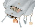 Klasyczna, pojemna torebka damska z dopinanym paskiem — LuluCastagnette
