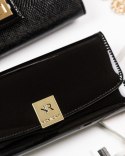 Duży lakierowany portfel damski z systemem RFID Protect — Rovicky