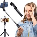 Uchwyt na telefon z lampką LED oświetleniem Alogy Tripod Selfie ring