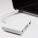 Qoltec Adapter USB 3.1 Typ C męski | VGA żeński + USB 3.0 A żeński + USB 3.1 Typ C żeński PD | 0.19m