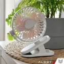 Ventilátor Větrník Větrník Přenosný klip Alogy Stolní dětský kočárek Akumulátorový bílý