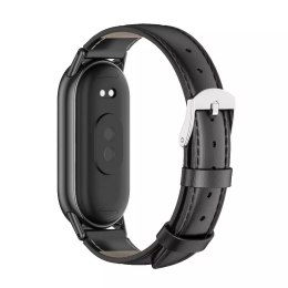 Pásek Leatherfit pro Xiaomi Smart Band 8/8 NFC Black