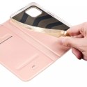 Etui do iPhone 15 pokrowiec z klapką i portfelem Dux Ducis Skin Pro - różowy