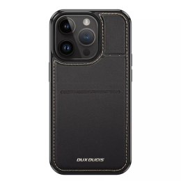 Etui portfel z podstawką 3w1 do iPhone 15 Pro Max MagSafe blokada RFID Dux Ducis Rafi Mag - czarne
