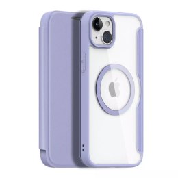 Etui Dux Ducis Skin X Pro do Apple iPhone 15 Plus magnetyczny pokrowiec MagSafe z klapką - fioletowy