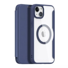 Etui Dux Ducis Skin X Pro do Apple iPhone 15 Plus magnetyczny pokrowiec MagSafe z klapką - niebieski