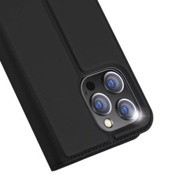 Etui do iPhone 15 Pro pokrowiec z klapką i portfelem Dux Ducis Skin Pro - czarne