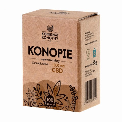 Kombinat Konopny - Konopie w kapsułkach 100 x 10 mg CBD