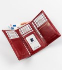Lakierowany portfel damski wysokiej jakości zdobiony subtelnym wzorem — Rovicky