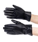 Ocieplane rękawiczki męskie ze skóry naturalnej bydlęcej — Rovicky