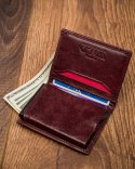 Mały, skórzany portfel z ochroną RFID Stop — Always Wild