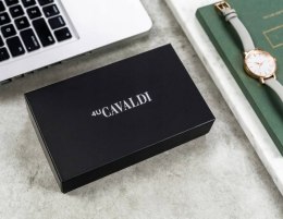 Skórzany, damski portfel na zatrzask z systemem RFID — Cavaldi