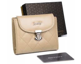 Skórzany portfel damski z technologią RFID — Rovicky