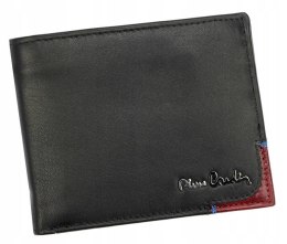 Skórzany portfel męski bez zapięcia zewnętrznego — Pierre Cardin