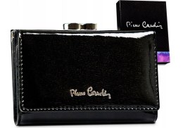 Lakierowany portfel ze skóry naturalnej z portmonetką na bigiel — Pierre Cardin