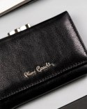 Skórzany portfel damski na bigiel i zatrzask — Pierre Cardin