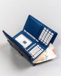 Średniej wielkości lakierowany portfel damski z sekcją na monety — Pierre Cardin