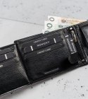 Duży, skórzany portfel męski poziomy bez zapięcia, ochrona RFID - Cavaldi