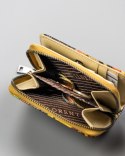 Mały, skórzany portfel damski ze wzorem motyli - Lorenti