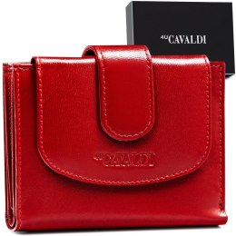Skórzany portfel damski na karty z ochroną RFID Protect — Cavaldi