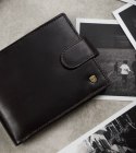 Skórzany portfel męski z kieszenią na dowód rejestracyjny - Rovicky