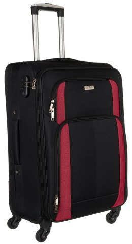 Zestaw czarno-czerwonych walizek podróżnych — Peterson