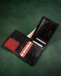 Zestaw prezentowy: skórzany portfel i pasek męski ze skóry naturalnej— Pierre Cardin
