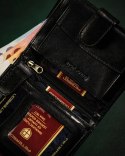 Duży, skórzany portfel męski zapinany na zatrzask — Peterson