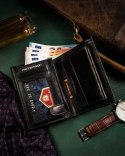 Skórzany portfel męski bez zapięcia zewnętrznego — Peterson
