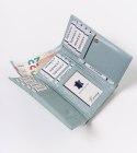 Kompaktowy skórzany portfel z zewnętrzną portmonetką na bigiel — Lorenti