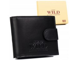 Mały, skórzany portfel męski na zatrzask — Always Wild