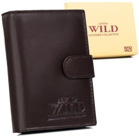Skórzany portfel męski z kieszonką na kartę — Always Wild