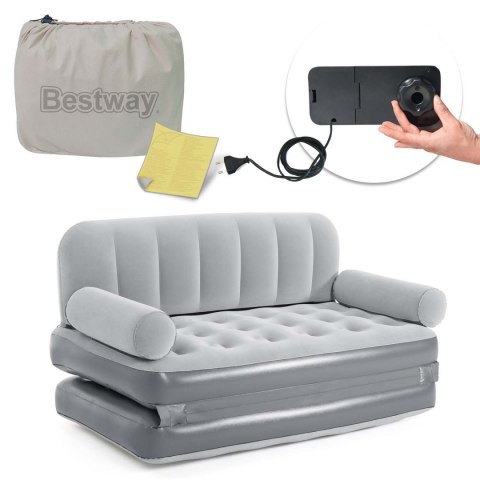 Sofa welurowa z wbudowaną pompką 188x152x64cm Bestway 75079