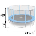 Trampolina ogrodowa 14ft/435cm z siatką zewnętrzną i drabinką Neo-Sport