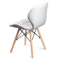 Nowoczesne krzesło skandynawskie Sofotel Sigma - białe 2 szt.