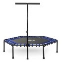 Trampolina fitness z uchwytem 127 cm Neo-Sport - sześciokątna niebieska