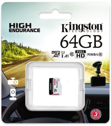 Karta pamięci Kingston High-Endurance microSD 64GB UHS-I U1 24/7 (rejestratory i monitoring)